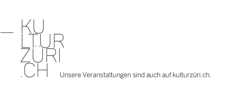 Logo von KulturZüri: "Unsere Veranstaltungen sind auch auf kulturzüri.ch"; Link zu KulturZüri