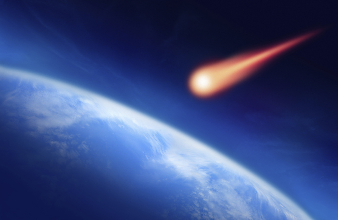 Vergrösserte Ansicht:  Meteorit auf Flug zur Erde